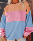 Women Colorblock Patchwork Drop Sweatshirt