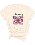 PLUS Pink Just a Girl Who Loves Christmas Graphic Tee