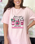 PLUS Pink Just a Girl Who Loves Christmas Graphic Tee