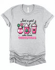 PLUS Pink Just a Girl Who Loves Christmas Graphic Tee