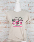 PLUS Pink Just a Girl Who Loves Christmas Graphic Tee