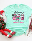 PLUS Pink Just a Girl Who Loves Christmas Graphic Tee