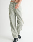 Emory Park Distressed Wide Leg Pants