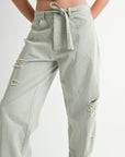 Emory Park Distressed Wide Leg Pants