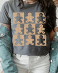 Checkered Gingerbread Man Graphic Tee