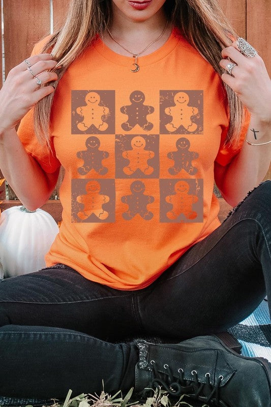 Checkered Gingerbread Man Graphic Tee