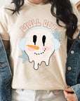 Chill Out Melting Snowman Graphic Tee