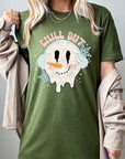 Chill Out Melting Snowman Graphic Tee