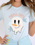 Chill Out Melting Snowman Graphic Tee