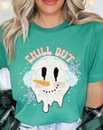 Chill Out Melting Snowman Graphic Tee