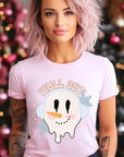 Chill Out Melting Snowman Graphic Tee