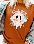 Chill Out Melting Snowman Graphic Tee