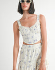 Emory Park Floral Squared Neck Top