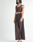 Emory Park Fold Over Pants with Wide Leg