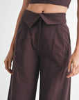 Emory Park Fold Over Pants with Wide Leg