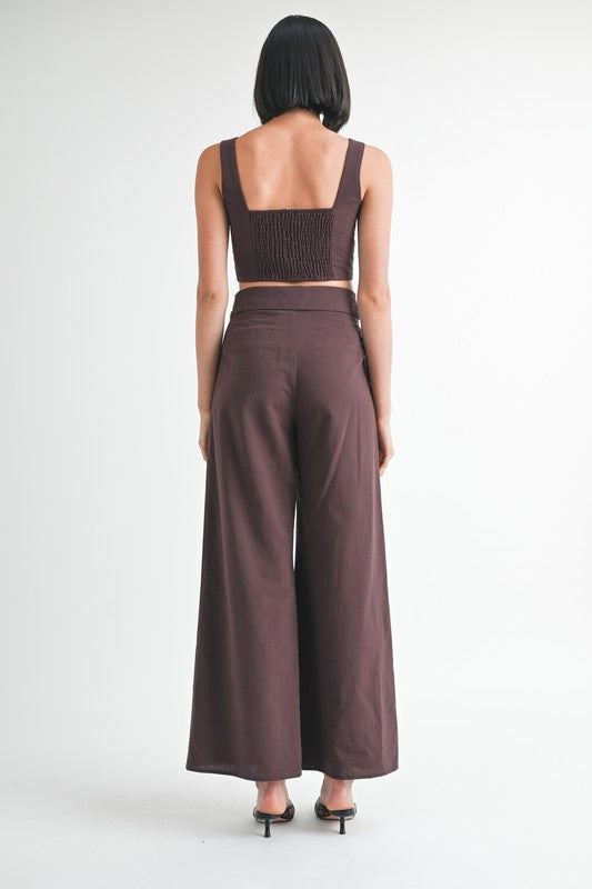 Emory Park Fold Over Pants with Wide Leg