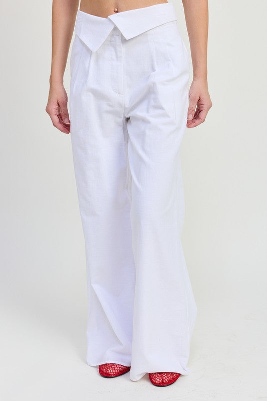 Emory Park Fold Over Pants with Wide Leg