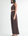 Emory Park Fold Over Pants with Wide Leg