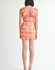 Emory Park Shirred Mini Dress with Shoulder Ties