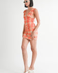 Emory Park Shirred Mini Dress with Shoulder Ties