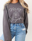 Merry & Bright Graphic Fleece Sweatshirts