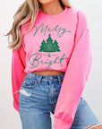 Merry & Bright Graphic Fleece Sweatshirts