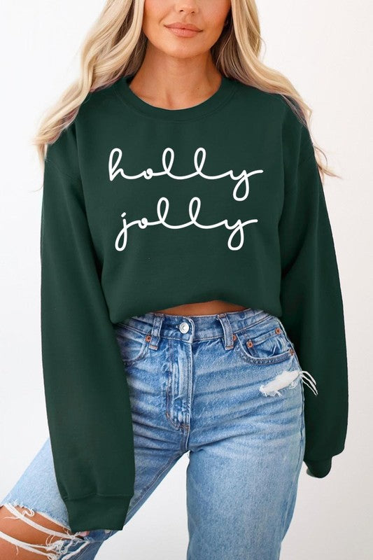 Holly Jolly Graphic Fleece Sweatshirts