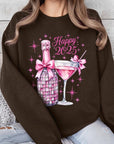 Happy 2025 New year Graphic Fleece Sweatshirts