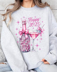 Happy 2025 New year Graphic Fleece Sweatshirts