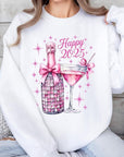 Happy 2025 New year Graphic Fleece Sweatshirts