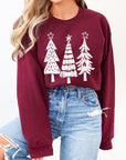 Christmas Trees Graphic Fleece Sweatshirts