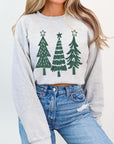 Christmas Trees Graphic Fleece Sweatshirts