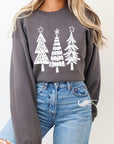 Christmas Trees Graphic Fleece Sweatshirts