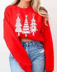 Christmas Trees Graphic Fleece Sweatshirts