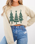 Christmas Trees Graphic Fleece Sweatshirts