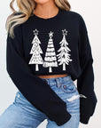 Christmas Trees Graphic Fleece Sweatshirts