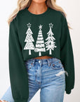 Christmas Trees Graphic Fleece Sweatshirts