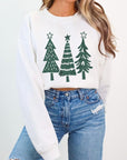 Christmas Trees Graphic Fleece Sweatshirts