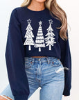 Christmas Trees Graphic Fleece Sweatshirts