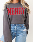 Merry Graphic Fleece Sweatshirts