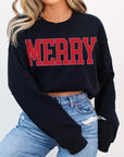 Merry Graphic Fleece Sweatshirts