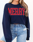 Merry Graphic Fleece Sweatshirts