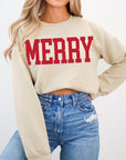 Merry Graphic Fleece Sweatshirts