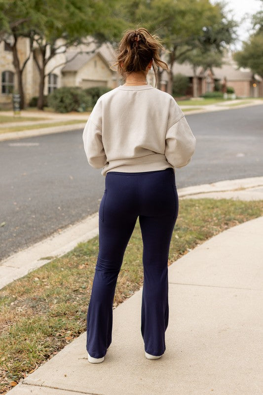 Julia Rose The Mila Navy Bootcut Leggings