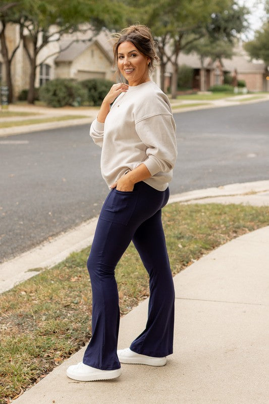 Julia Rose The Mila Navy Bootcut Leggings