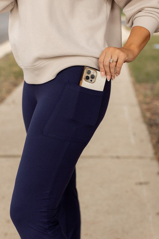 Julia Rose - The Mila Navy Bootcut Leggings