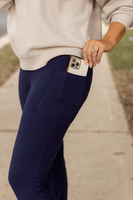 Julia Rose The Mila Navy Bootcut Leggings
