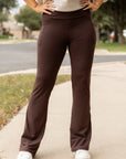 Julia Rose The Rhea Brown Bootcut Leggings