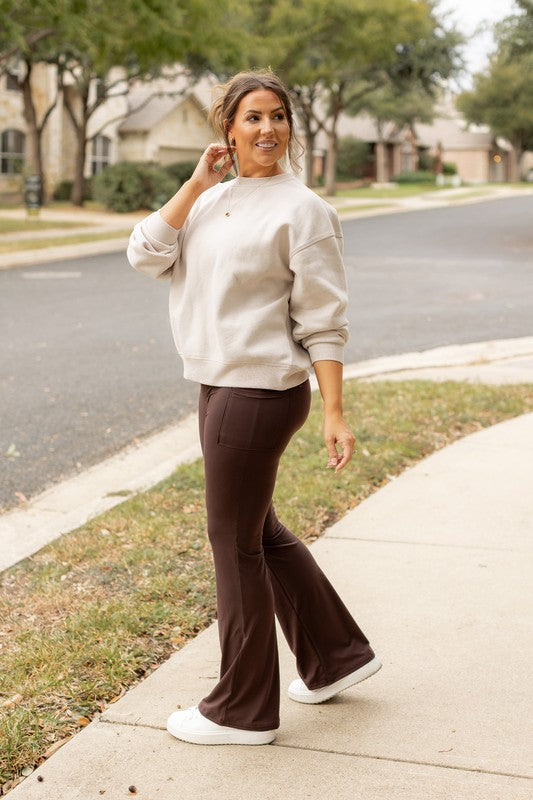 Julia Rose - The Rhea Brown Bootcut Leggings