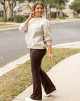 Julia Rose - The Rhea Brown Bootcut Leggings